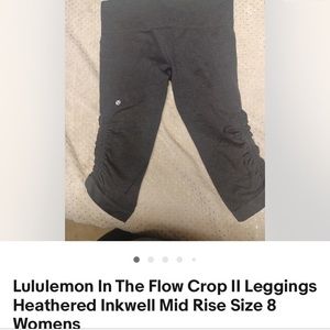 Lulululemon in the flow crop and Athelta black joggers 45 and lululemon Pima